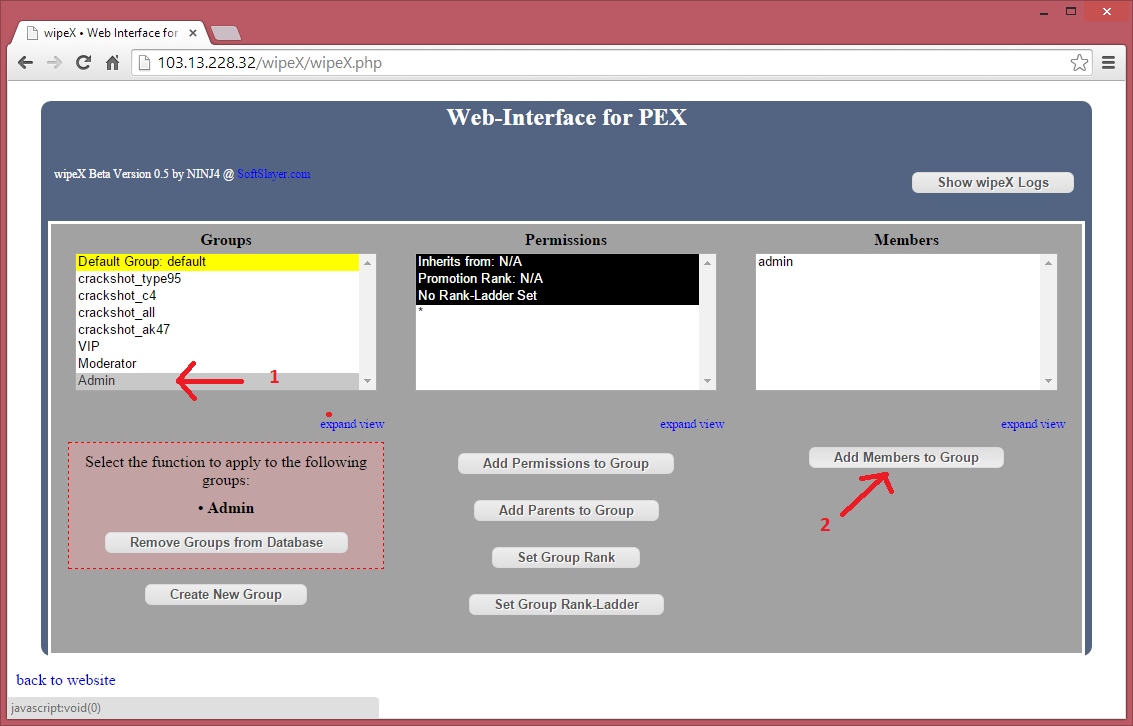 Minecraft webshop add admin Minecraft webshop add admin